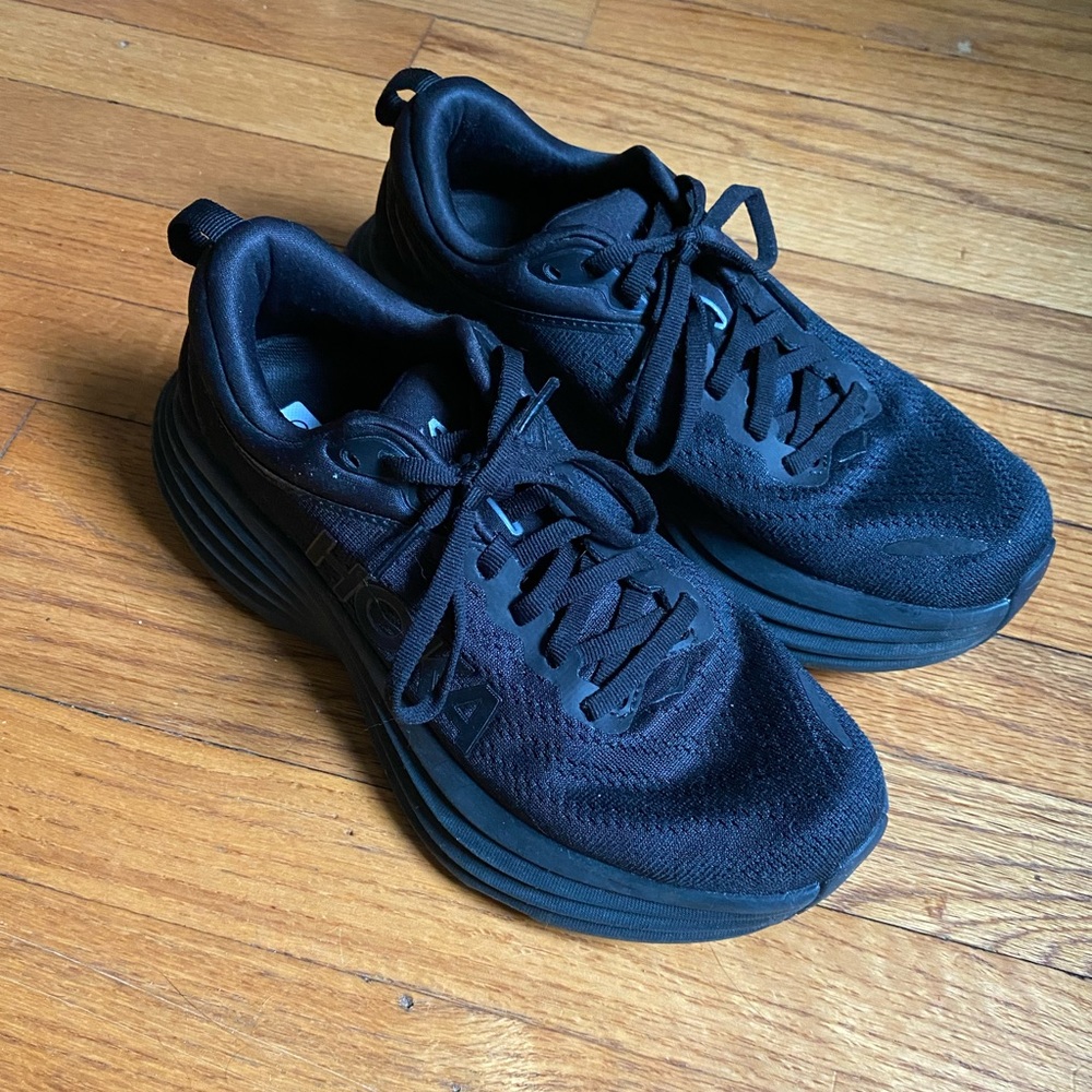 Hoka Bondi 8 Wedge Sneaker Black